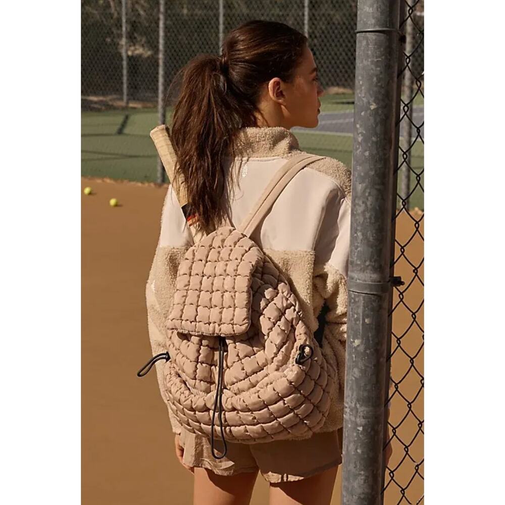 FREE PEOPLE Quilted Hiker Backpack Ivory NWT